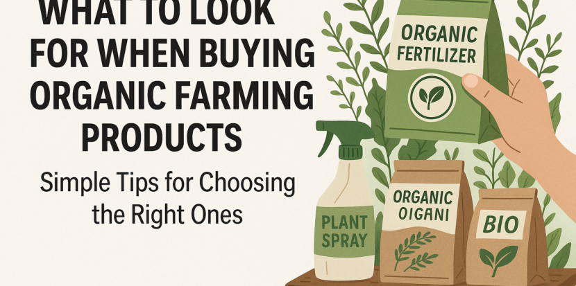 Buying Organic Farming Products