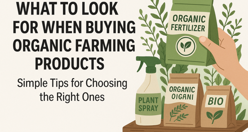 Buying Organic Farming Products